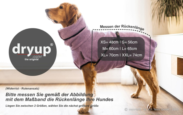 DRYUP Cape Hundebademantel lavendel